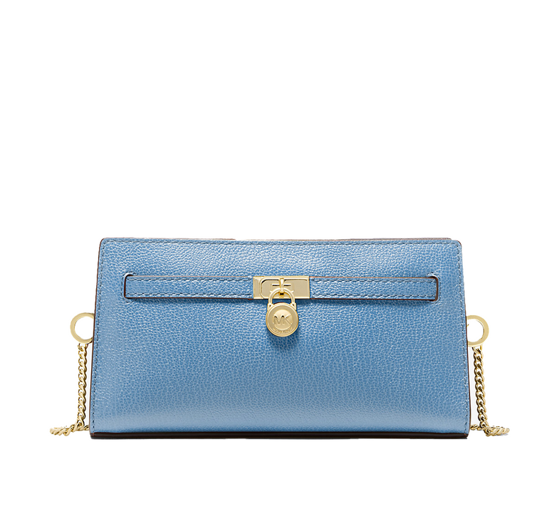 Michael Kors Women's Hamilton Moderne Extra-Small Leather Convertible Crossbody Bag French Blue