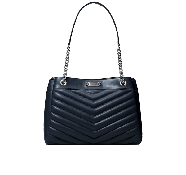 Michael Kors Women's Whitney Medium Quilted Tote Bag Navy