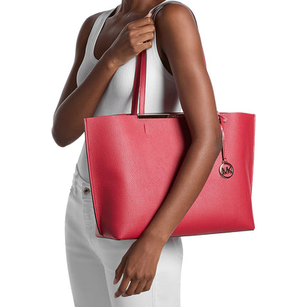Michael Kors Women's Evelyn Large Tote Bag Crimson/Gold