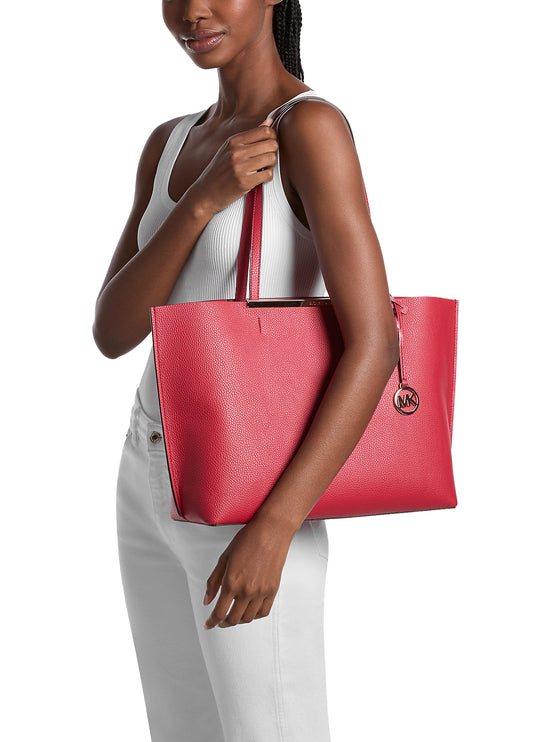 Michael Kors Women's Evelyn Large Tote Bag Crimson/Gold