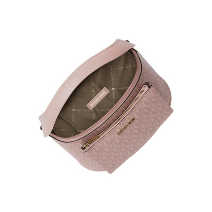 Michael Kors Women's Slater Medium Signature Logo Sling Pack Powder Blush/Gold