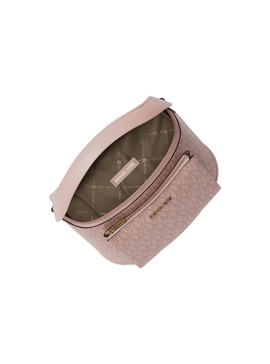 Michael Kors Women's Slater Medium Signature Logo Sling Pack Powder Blush/Gold