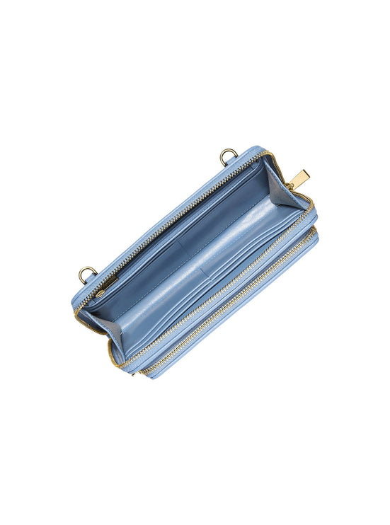 Michael Kors Women's Jet Set Large Nylon Convertible Crossbody Bag French Blue