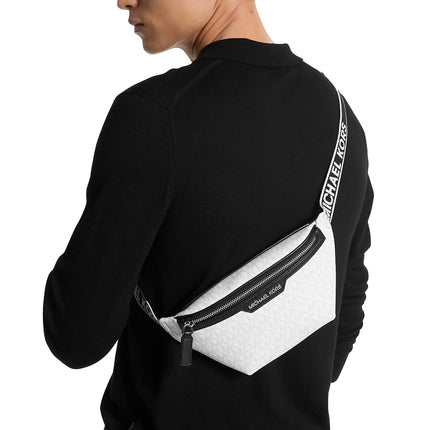 Michael Kors Men's Cooper Mini Logo Belt Bag Bright White