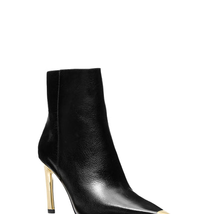 Michael Kors Women's Kasia Leather Boot Black/Gold