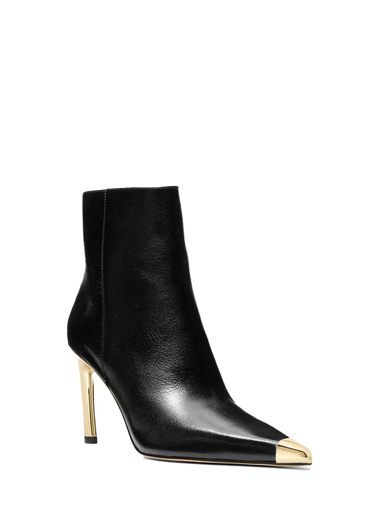 Michael Kors Women's Kasia Leather Boot Black/Gold