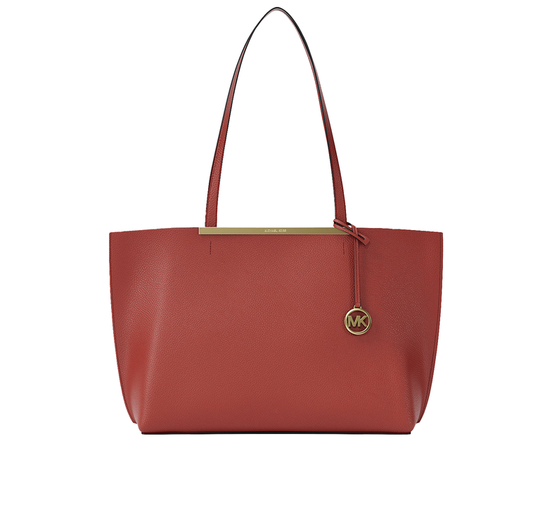 Michael Kors Women's Evelyn Large Tote Bag Crimson/Gold