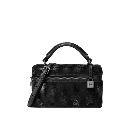 Michael Kors Women's Jana Extra-Small Embellished Suede Convertible Crossbody Bag Black