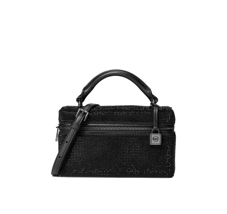 Michael Kors Women's Jana Extra-Small Embellished Suede Convertible Crossbody Bag Black