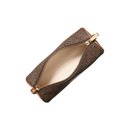 Michael Kors Women's Izzy Small Signature Logo Barrel Pochette Brown/Acorn/Gold