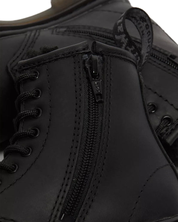 Dr. Martens Unisex Toddler 1460 Faux Fur Lined Boots Black - Republic Waterproof