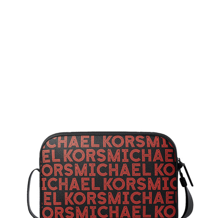 Michael Kors Men's Cooper Graphic Logo Flight Bag Bright Red