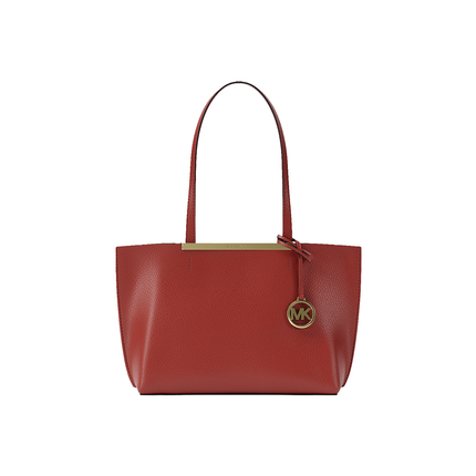Michael Kors Women's Evelyn Small Tote Bag Crimson/Gold