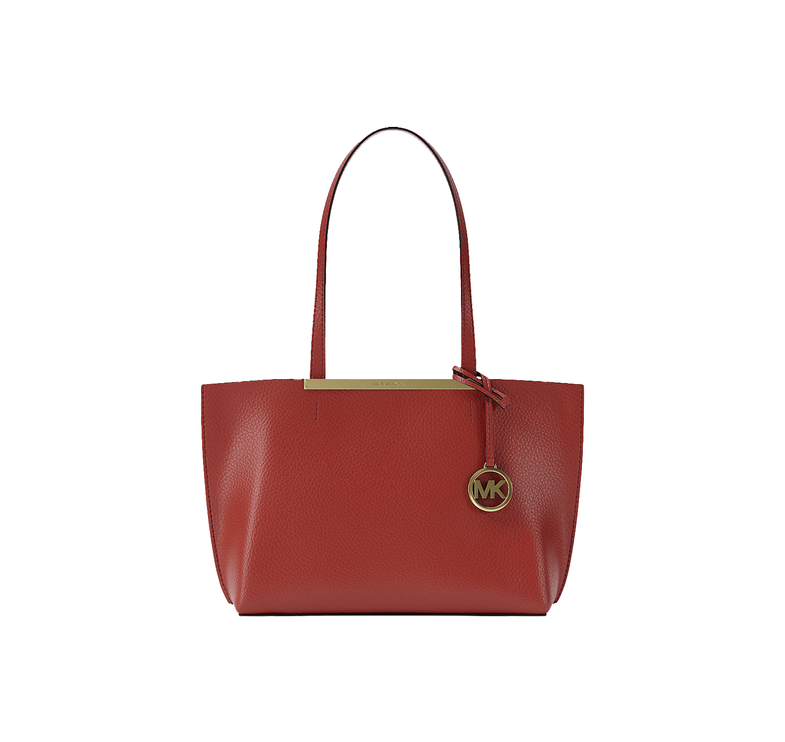 Michael Kors Women's Evelyn Small Tote Bag Crimson/Gold