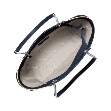 Michael Kors Women's Jet Set Large Color-Block Signature Logo Shoulder Bag Admiral Multi/Silver