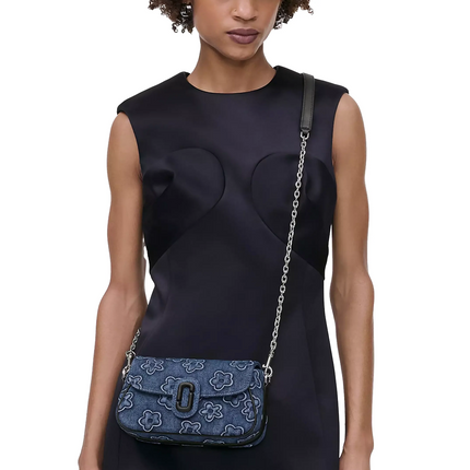 Marc Jacobs Women's The Puffy Daisy Denim Clover Shoulder Bag Denim