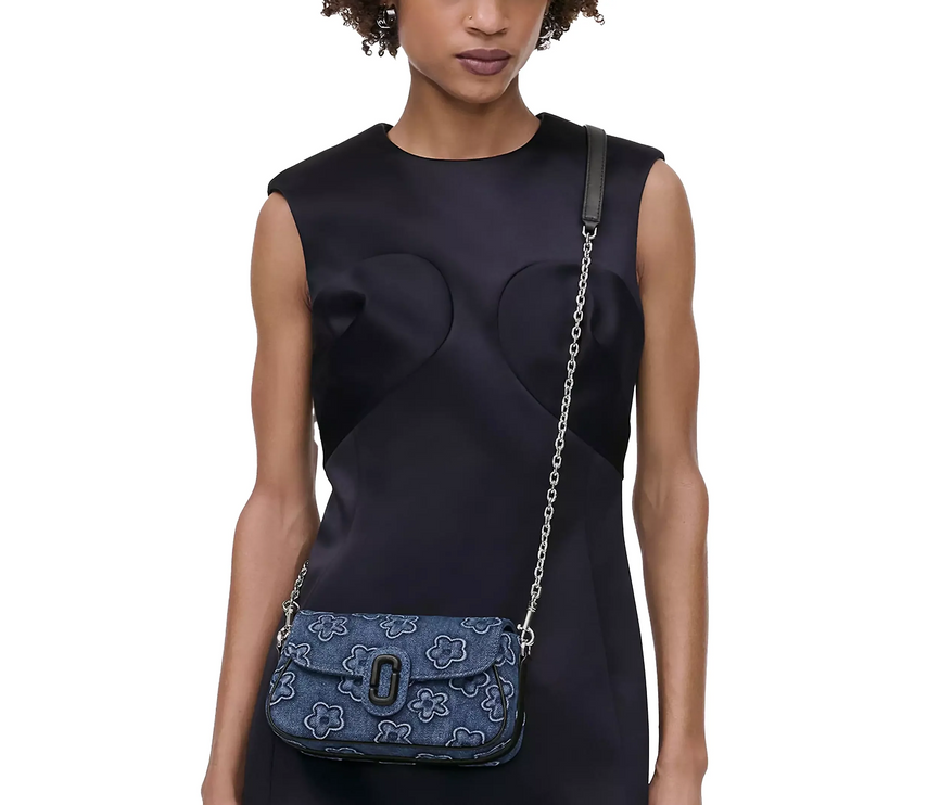 Marc Jacobs Women's The Puffy Daisy Denim Clover Shoulder Bag Denim