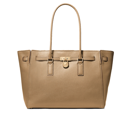 Michael Kors Women's Hamilton Moderne Large Leather Tote Bag Husk