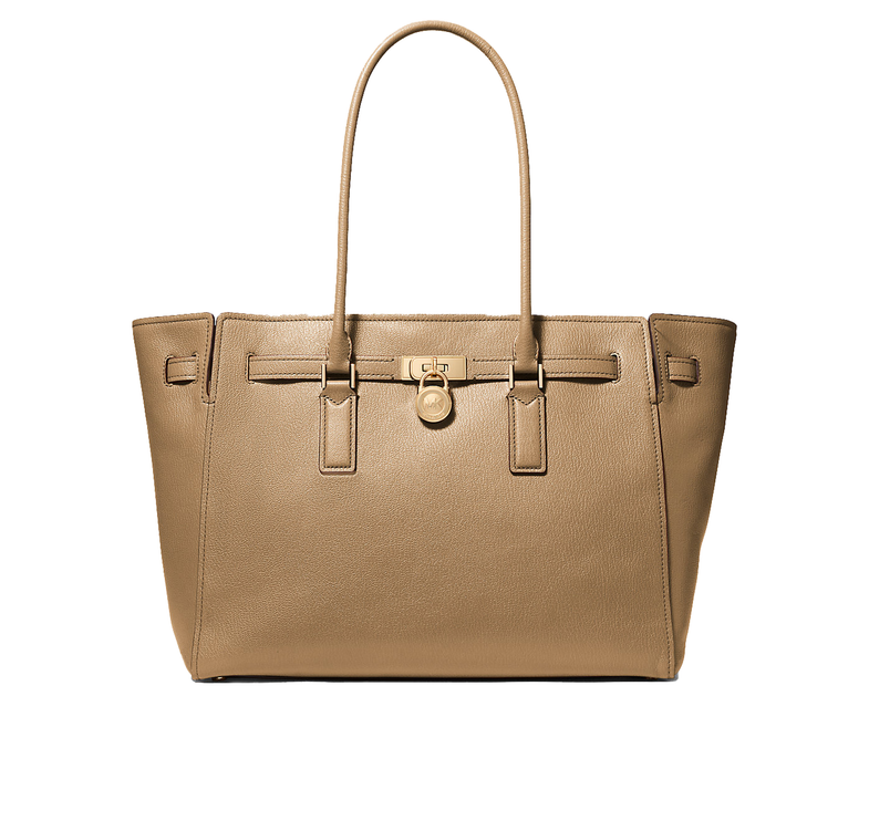 Michael Kors Women's Hamilton Moderne Large Leather Tote Bag Husk