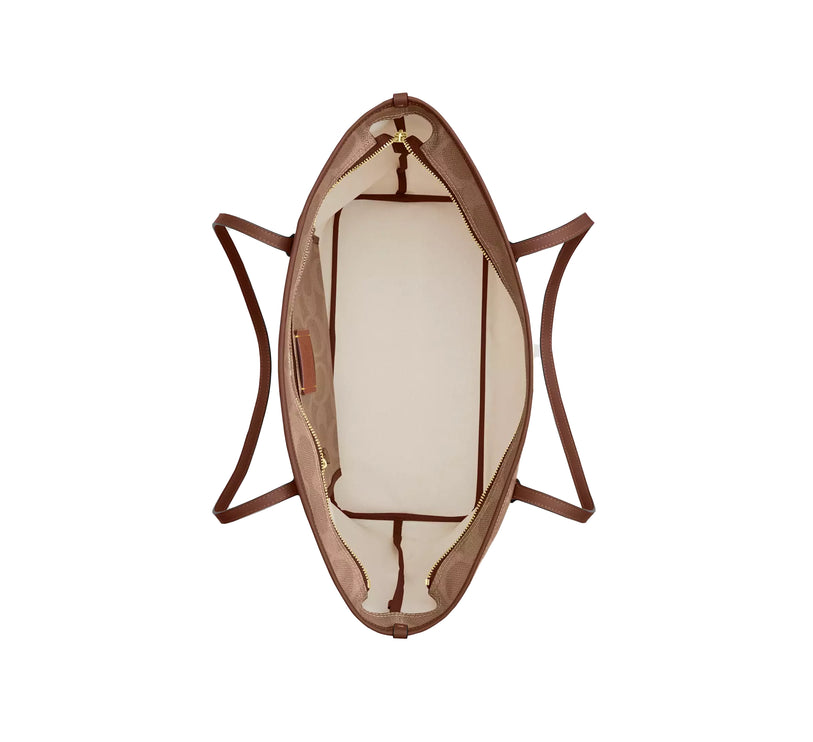 Coach Women's Large City Tote Bag In Maxi Signature Canvas Gold/Tan/Brown