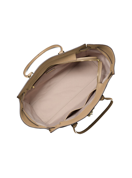 Michael Kors Women's Hamilton Moderne Large Leather Tote Bag Husk