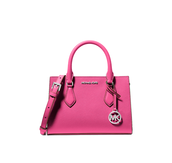 Michael Kors Women's Sheila Small Faux Saffiano Leather Satchel Dragonfruit