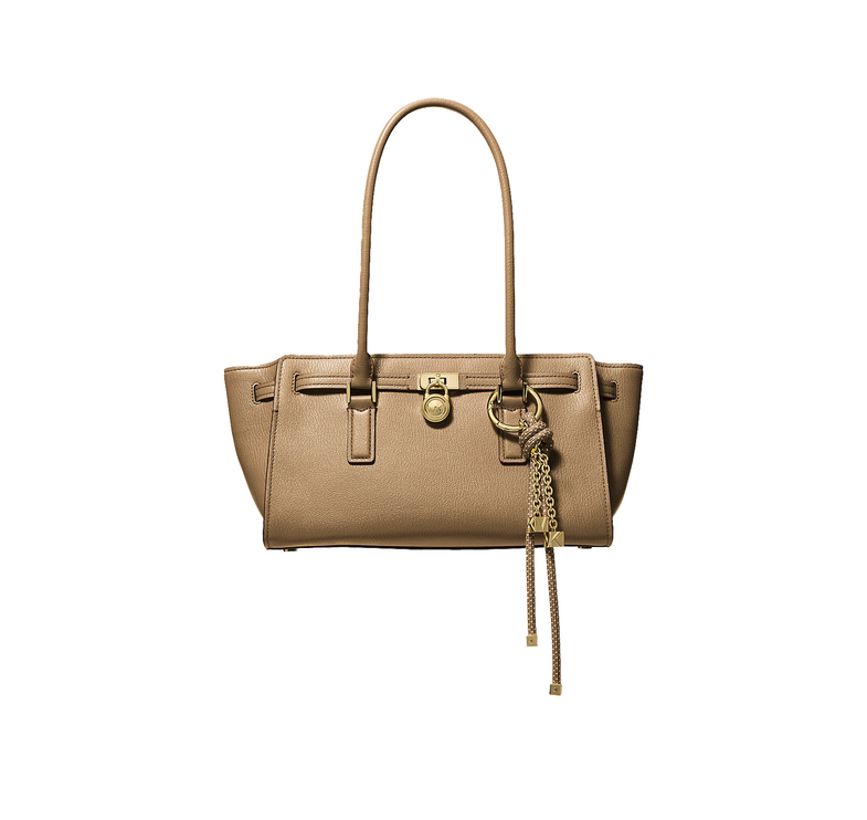 Michael Kors Women's Hamilton Moderne Small Leather Satchel Bag Husk