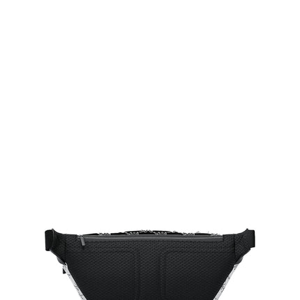 Michael Kors Men's Cooper Medium Metallic Logo Debossed Utility Sling Pack Silver