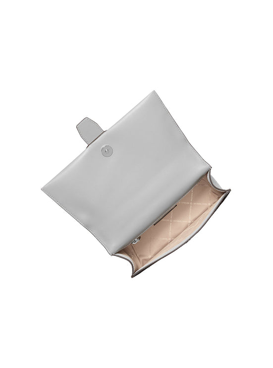 Michael Kors Women's Greenwich Medium Color-Block and Signature Logo Satchel Bag Optic White