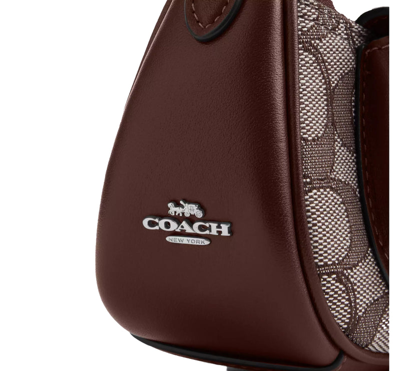 Coach Women's Ashton Mini Shoulder Bag In Signature Jacquard Silver/Oak/Maple