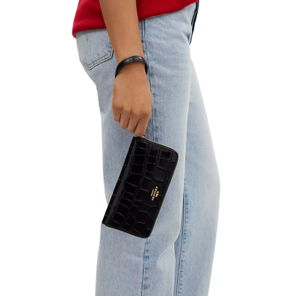 Coach Women's Long Zip Around Wallet Gold/Black