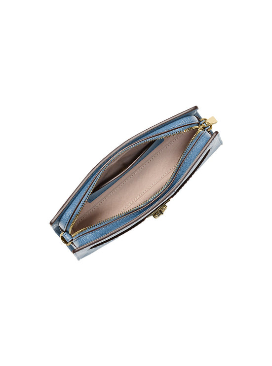 Michael Kors Women's Hamilton Moderne Extra-Small Leather Convertible Crossbody Bag French Blue