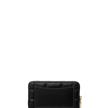 Michael Kors Women's Small Quilted Leather Wallet Black/Gold