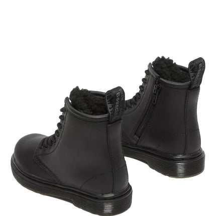 Dr. Martens Unisex Toddler 1460 Faux Fur Lined Boots Black - Republic Waterproof