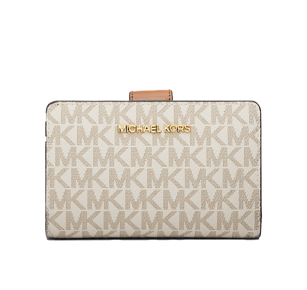 Michael Kors Women's Medium Signature Logo Wallet Vanillia