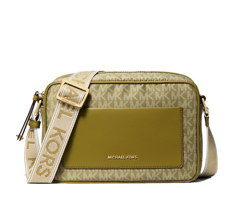 Michael Kors Women's Jet Set Large Signature Logo Crossbody Bag Pistachio