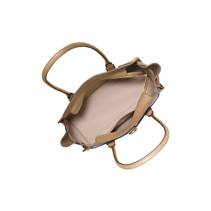 Michael Kors Women's Hamilton Moderne Small Leather Satchel Bag Husk