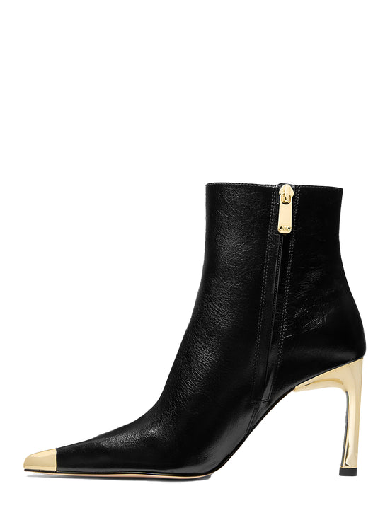 Michael Kors Women's Kasia Leather Boot Black/Gold