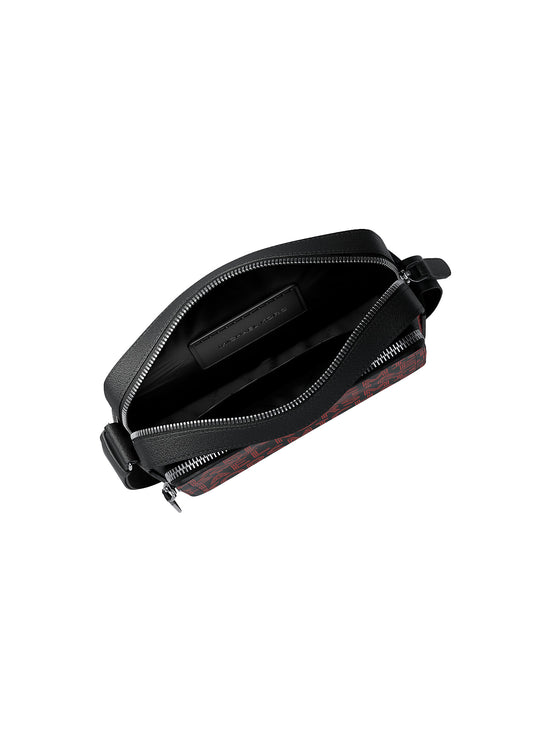 Michael Kors Men's Cooper Graphic Logo Flight Bag Bright Red