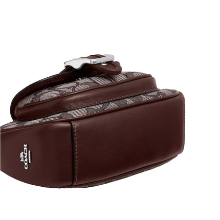 Coach Women's Ashton Mini Shoulder Bag In Signature Jacquard Silver/Oak/Maple