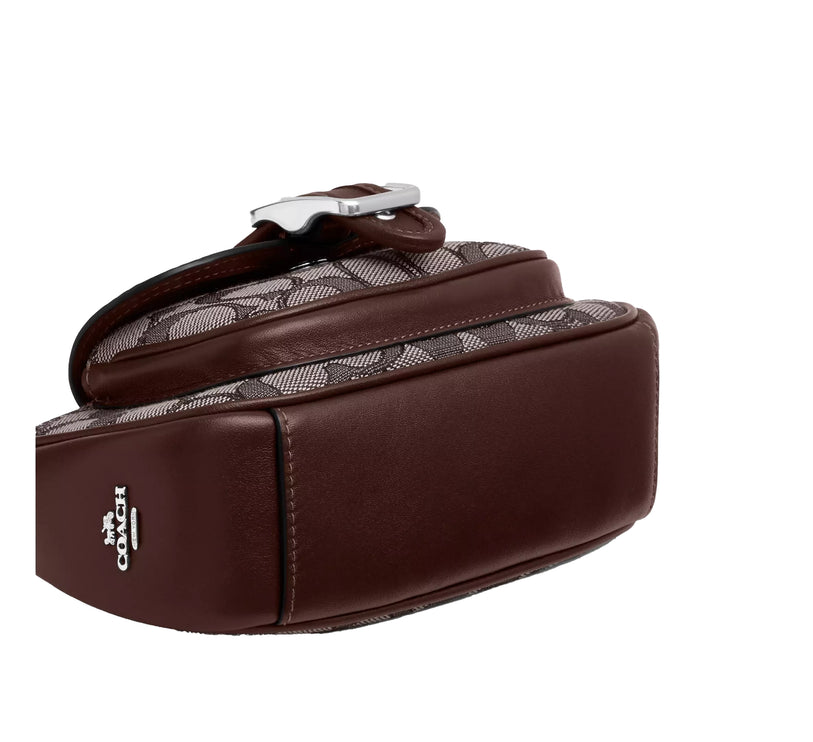 Coach Women's Ashton Mini Shoulder Bag In Signature Jacquard Silver/Oak/Maple