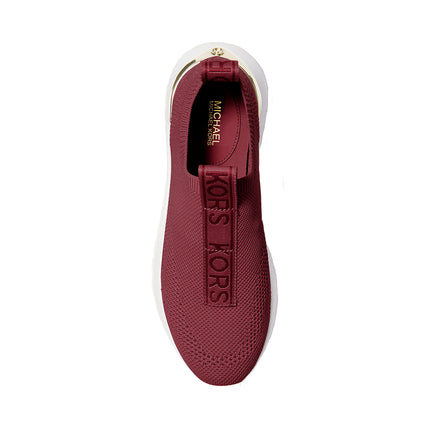 Michael Kors Women's Bodie Knit Slip-On Sneaker Deep Red