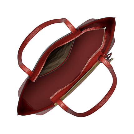 Michael Kors Women's Evelyn Large Tote Bag Crimson/Gold