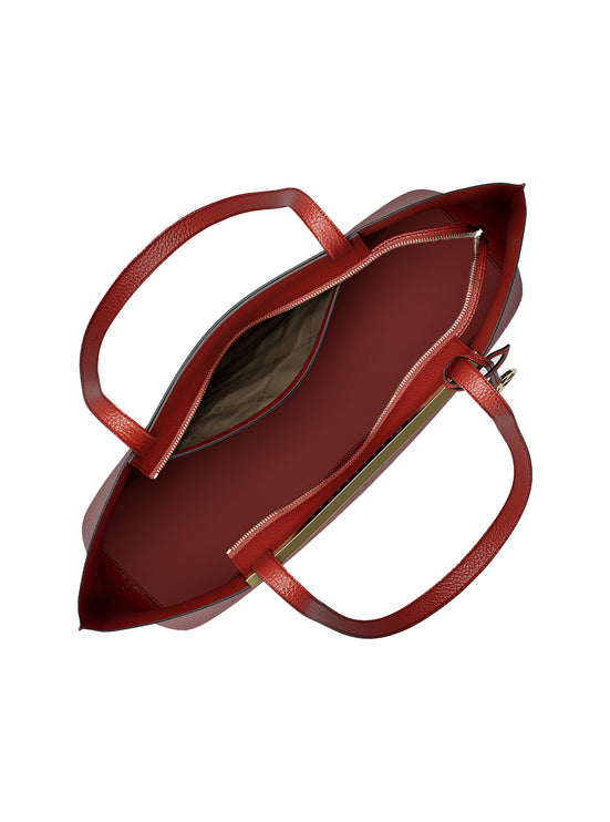 Michael Kors Women's Evelyn Large Tote Bag Crimson/Gold