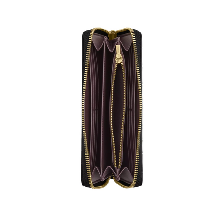 Coach Women's Long Zip Around Wallet Gold/Black