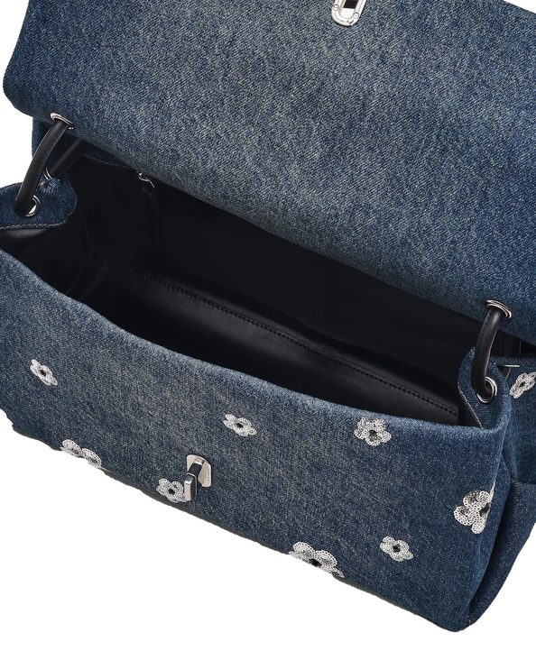 Marc Jacobs Women's The Sequin Daisy Denim Large Dual Bag Denim
