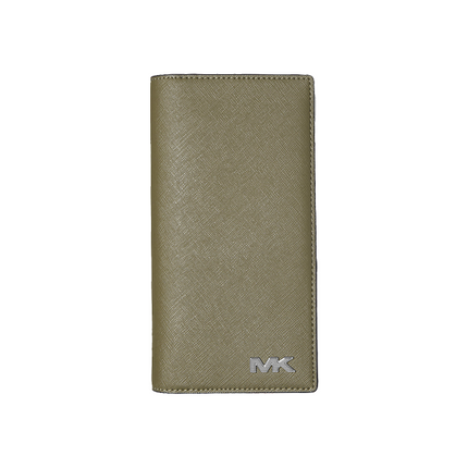 Michael Kors Men's Rivington Large Leather Wallet Olive