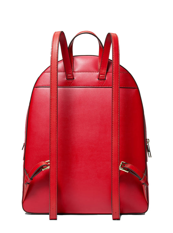 Michael Kors Women's Jaycee Large Pebbled Leather Backpack Bright Red