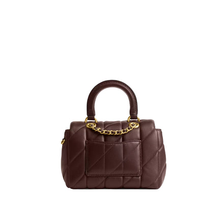 Coach Women's Tabby Top Handle Bag With Quilting Brass/Maple