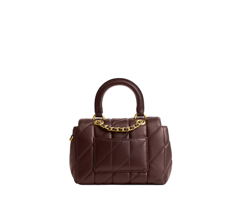 Coach Women's Tabby Top Handle Bag With Quilting Brass/Maple